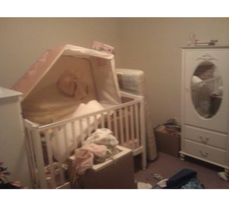 Before Nursery Painted & Organized